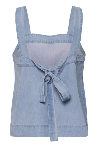 Soaked In Luxury SLAdelita Top - Light Blue Denim