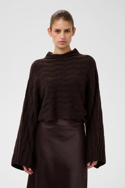 Soaked In Luxury SLIdalia Pullover - Ganache Brown