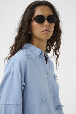 Soaked In Luxury SLAdelita Shirt - Light Blue Denim