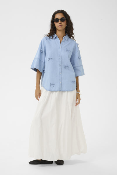 Soaked In Luxury SLAdelita Shirt - Light Blue Denim