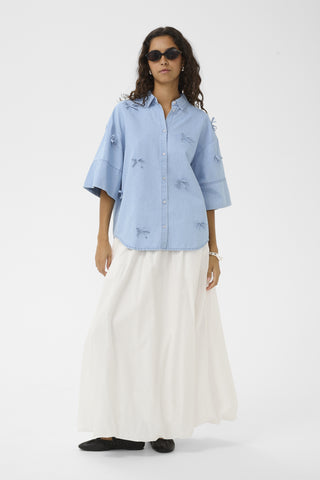Soaked In Luxury SLAdelita Shirt - Light Blue Denim