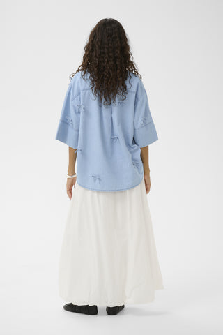 Soaked In Luxury SLAdelita Shirt - Light Blue Denim