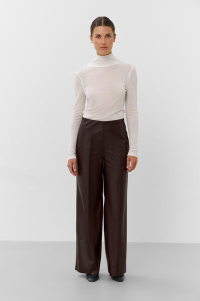 Soaked In Luxury SLKaylee Wide Leg Pants - Chocolate Torte