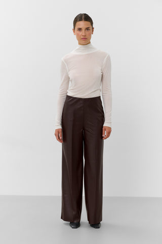 Soaked In Luxury SLKaylee Wide Leg Pants - Chocolate Torte