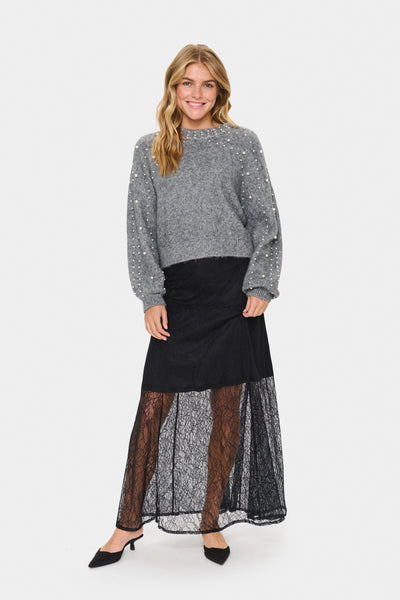 Saint Tropez Madeleine SZ Pullover - Grey Melange