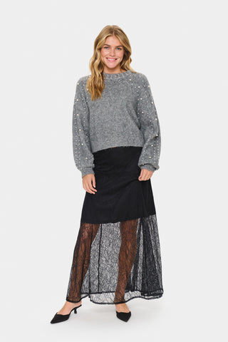 Saint Tropez Madeleine SZ Pullover - Grey Melange