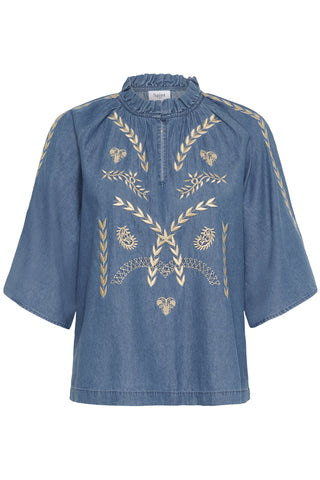 Saint Tropez OnayaSZ Blouse - Medium Denim Blue