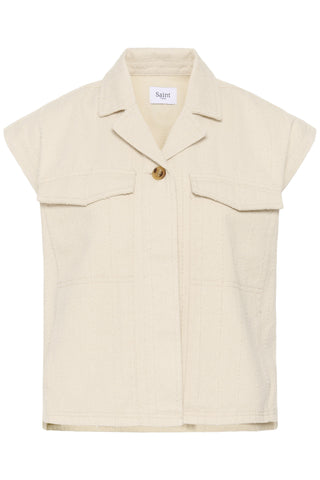 Saint Tropez RyderSZ Denim Vest - Ecru