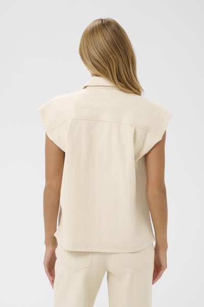 Saint Tropez RyderSZ Denim Vest - Ecru