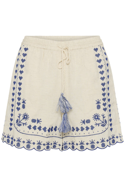 Saint Tropez RomelleSZ Embroidered Shorts - Turtledove