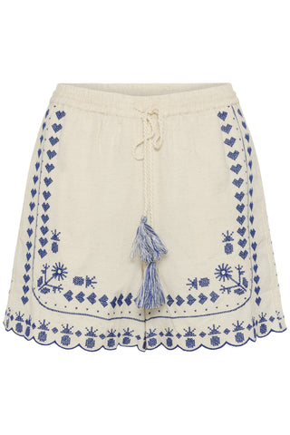 Saint Tropez RomelleSZ Embroidered Shorts - Turtledove
