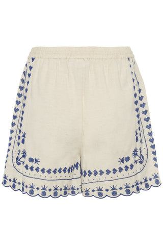 Saint Tropez RomelleSZ Embroidered Shorts - Turtledove