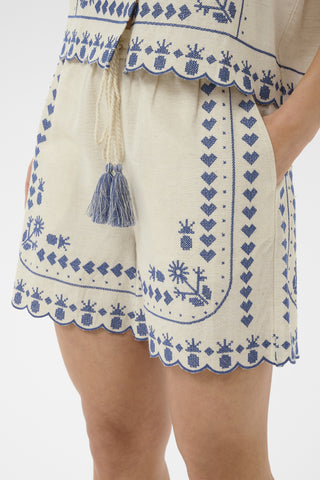 Saint Tropez RomelleSZ Embroidered Shorts - Turtledove