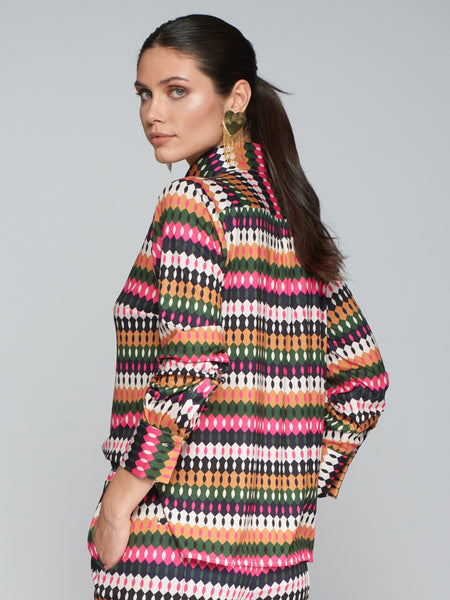 VILAGALLO Geometric Print Blouse - Multi