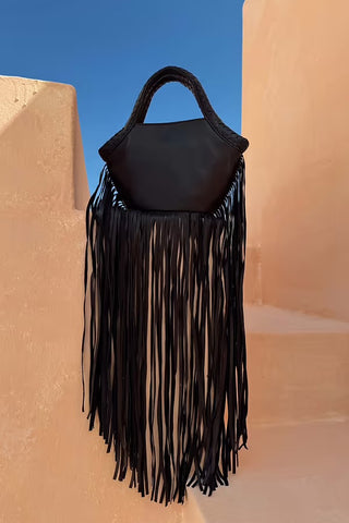 Leather Fringe Bag