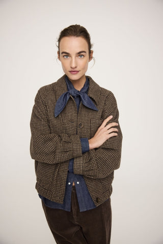 Jc Sophie Plum Tie Shirt - Dark Denim Blue