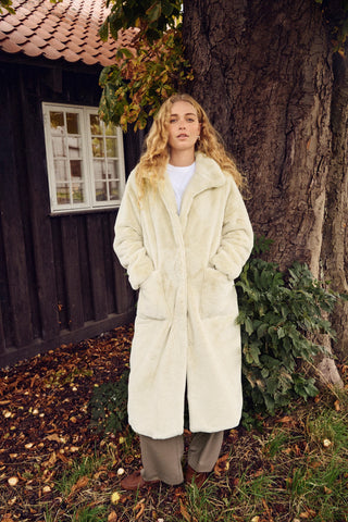 Saint Tropez LoesSZ Faux Fur Coat - Plaza Taupe