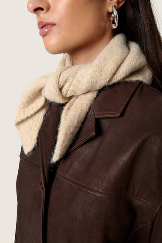 Soaked In Luxury SLPleoni Triangle Scarf - Doeskin Melange