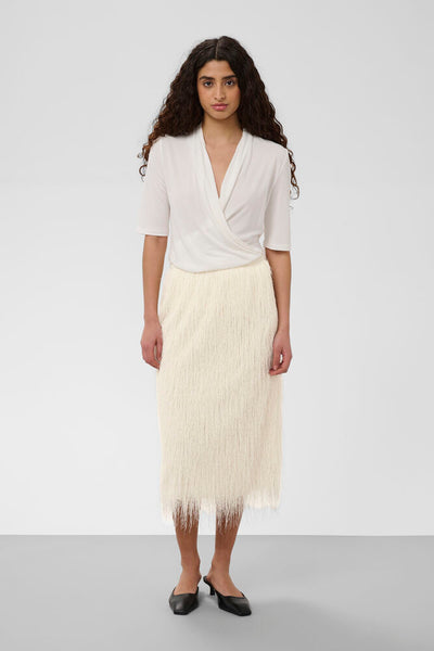 Soaked In Luxury SLDacre Skirt - Whisper White