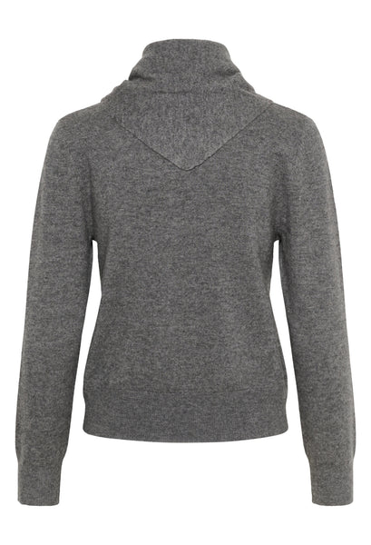 Soaked In Luxury SLMolina Scarf Cardigan - Grey Melange