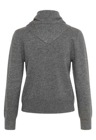 Soaked In Luxury SLMolina Scarf Cardigan - Grey Melange