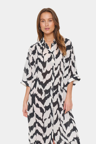 Saint Tropez KelsieSZ Shirt Dress - Monochrome