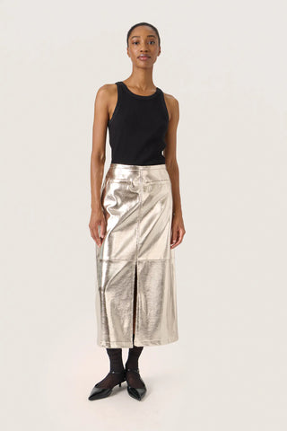 Soaked In Luxury SLDanila Skirt - Gold