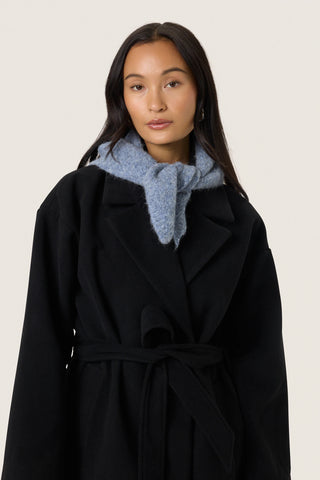 Soaked In Luxury SLPleoni Triangle Scarf - Blue Melange