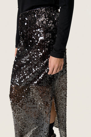 Soaked In Luxury SLCoachella Sequin Skirt - Chocolate Torte
