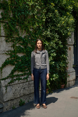 Soaked In Luxury SLMolina Scarf Cardigan - Grey Melange