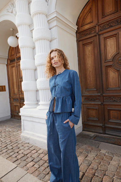 Soaked In Luxury SLChamy Faustina Trousers - Medium Blue