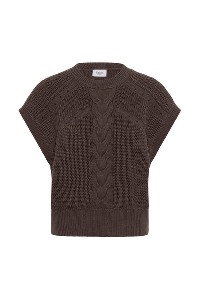 Saint Tropez TruneSZ Knitted Sweater - Chocolate Brown