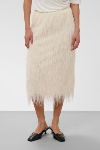 Soaked In Luxury SLDacre Skirt - Whisper White