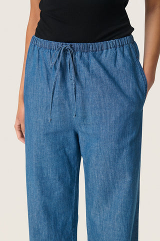 Soaked In Luxury SLChamy Faustina Trousers - Medium Blue