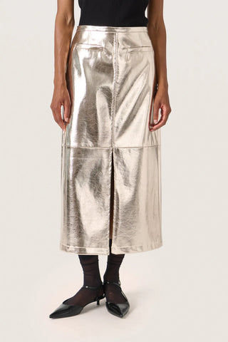 Soaked In Luxury SLDanila Skirt - Gold