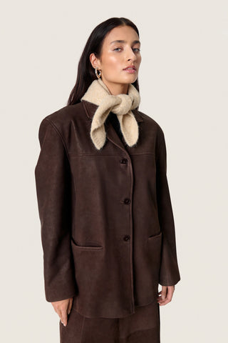 Soaked In Luxury SLPleoni Triangle Scarf - Doeskin Melange