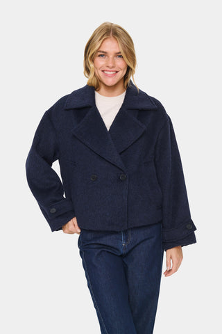 Saint Tropez LiraSZ Short Wool Coat - Night Sky