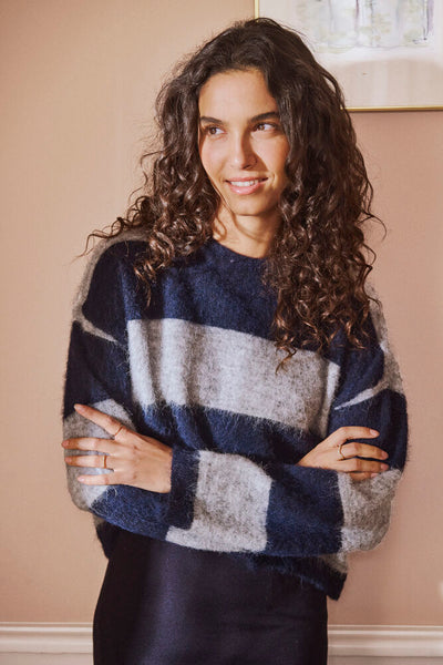 Saint Tropez TayzieSZ Pullover - Navy Melange