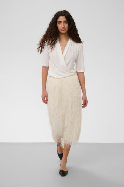 Soaked In Luxury SLDacre Skirt - Whisper White
