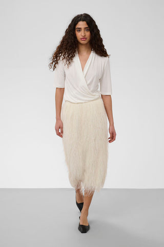 Soaked In Luxury SLDacre Skirt - Whisper White