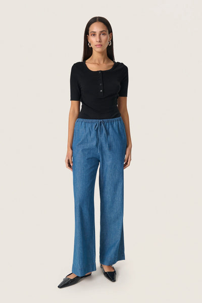 Soaked In Luxury SLChamy Faustina Trousers - Medium Blue