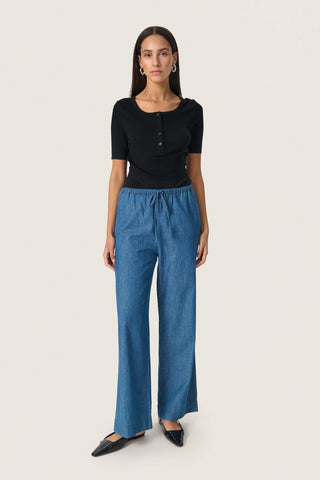 Soaked In Luxury SLChamy Faustina Trousers - Medium Blue