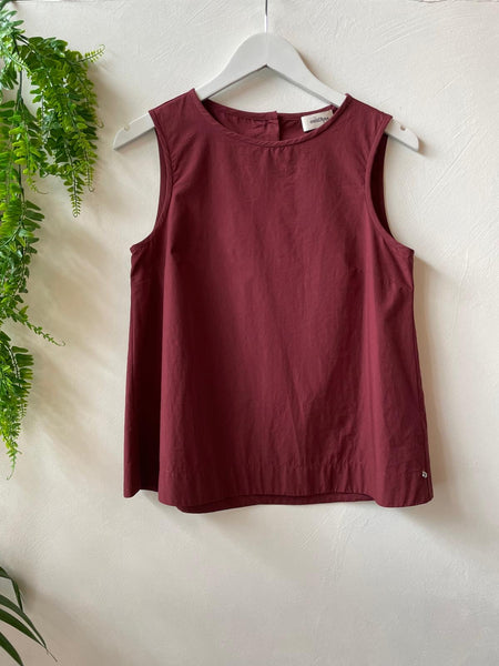 Ottod'Ame Cotton Tank Top - Burgundy