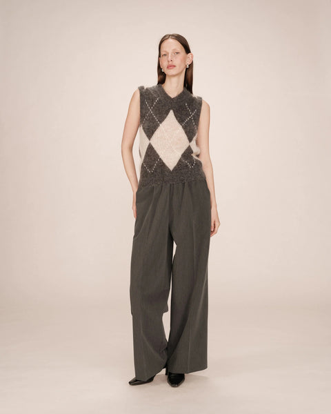 Grace & Mila Salvo Knitted Tank Top - Anthracite