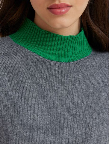 Idano Monica Sweater - Grey Green