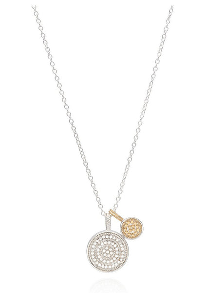 Anna Beck Circle of Life Dual Divided Disk Necklace - Gold & Silver