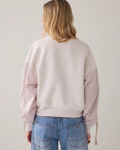 Summum Woman Jersey Sweatshirt - Ivory Melange