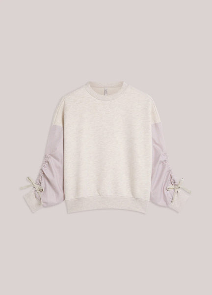 Summum Woman Jersey Sweatshirt - Ivory Melange