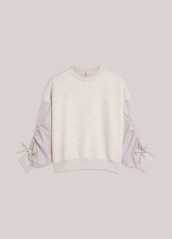 Summum Woman Jersey Sweatshirt - Ivory Melange