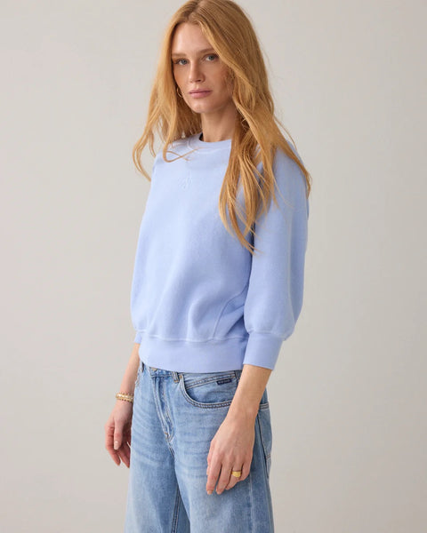 Summum Woman Jersey Fade Out Sweatshirt - Soft Blue